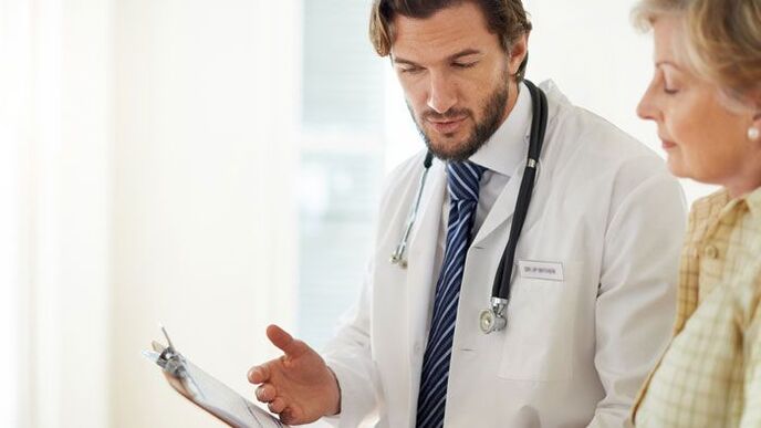 Woman at doctor's appointment